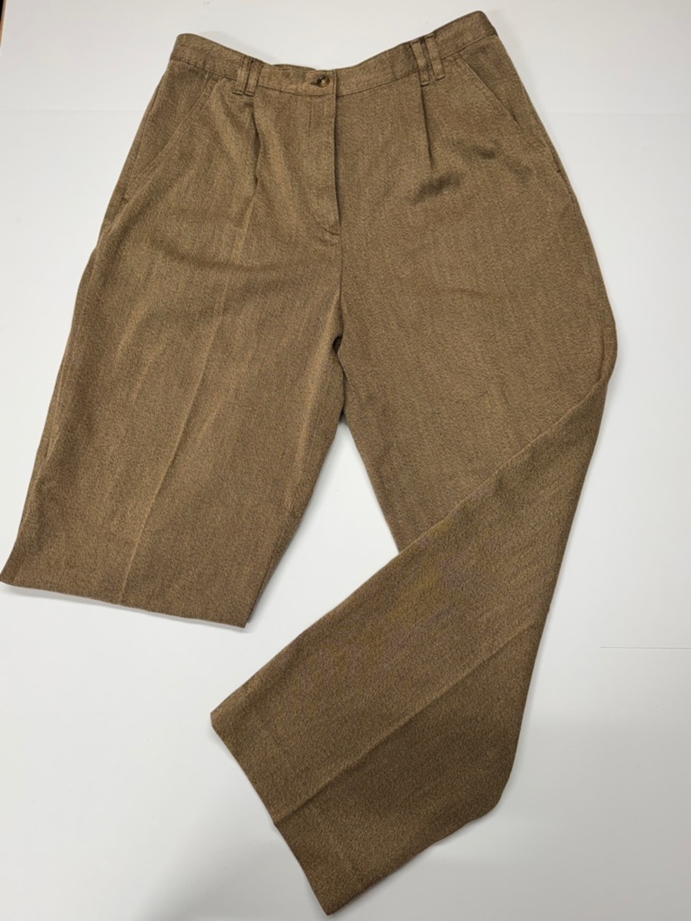David Brooks Tan Cotton Dress Pants Size 12